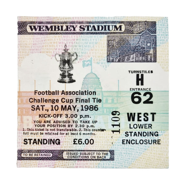 1986 FA Cup Final Liverpool vs Everton Ticket