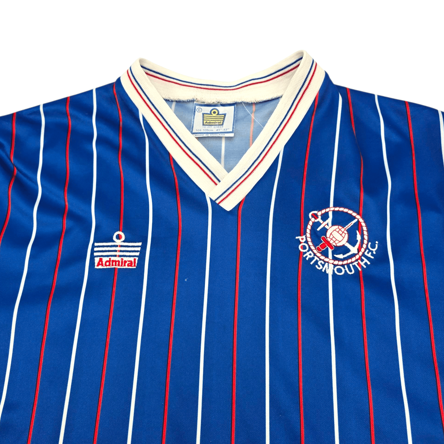 1987/89 Portsmouth Home Football Shirt (M) Admiral