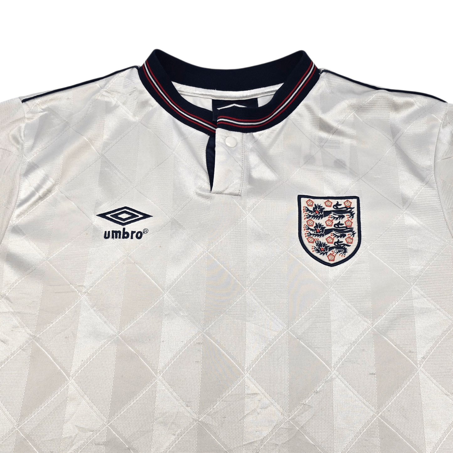 1987/90 England Home Football Shirt (L) Umbro (Re-Issue)
