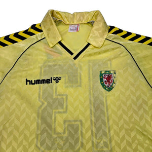 1987/90 Wales Away Football Shirt (L) Hummel #13 (Match Issue)