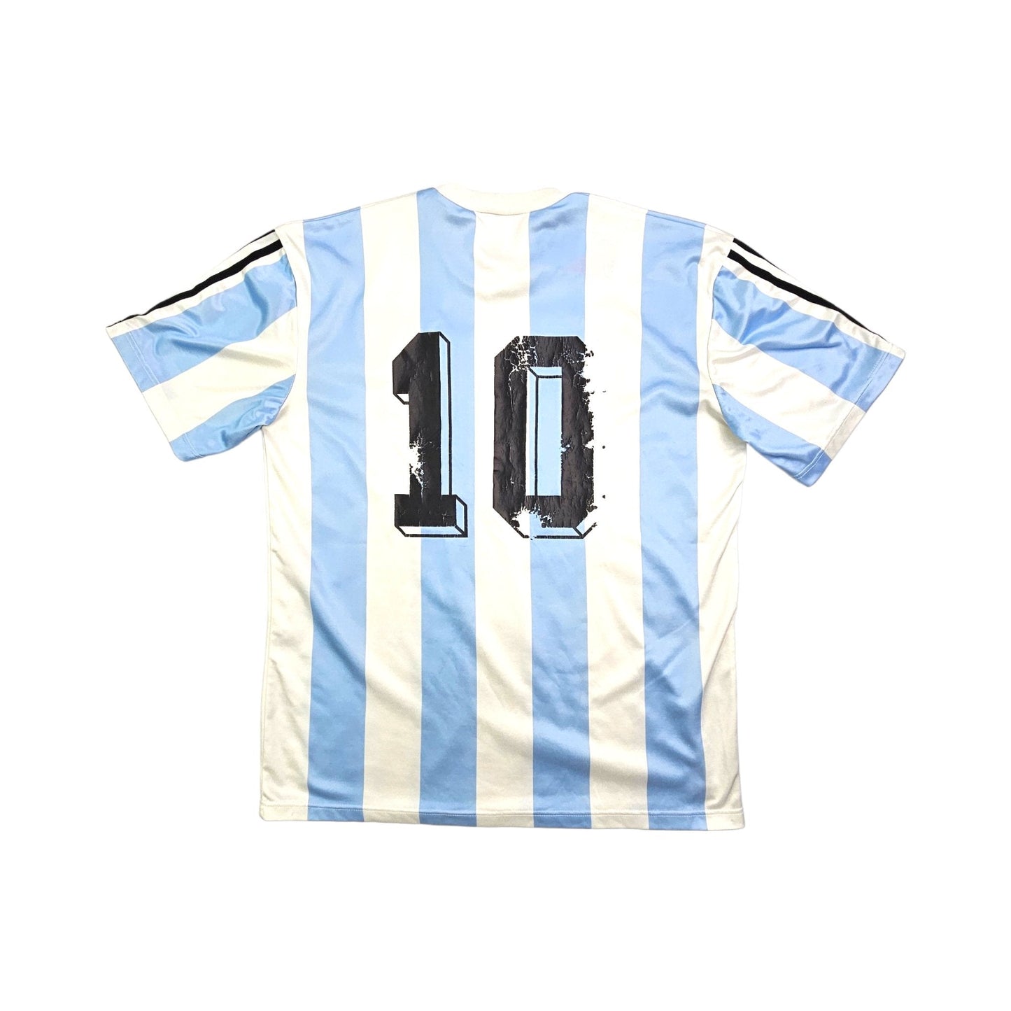 1988/89 Argentina Home Football Shirt (L) Adidas # 10 (Maradona)