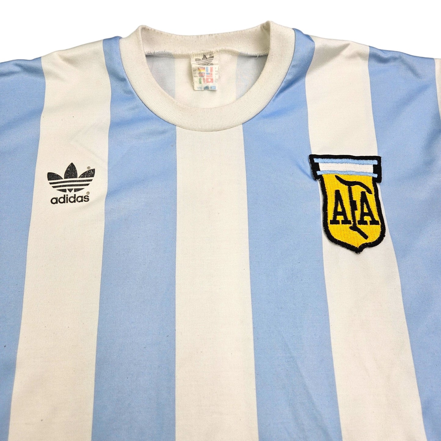 1988/89 Argentina Home Football Shirt (L) Adidas # 10 (Maradona)