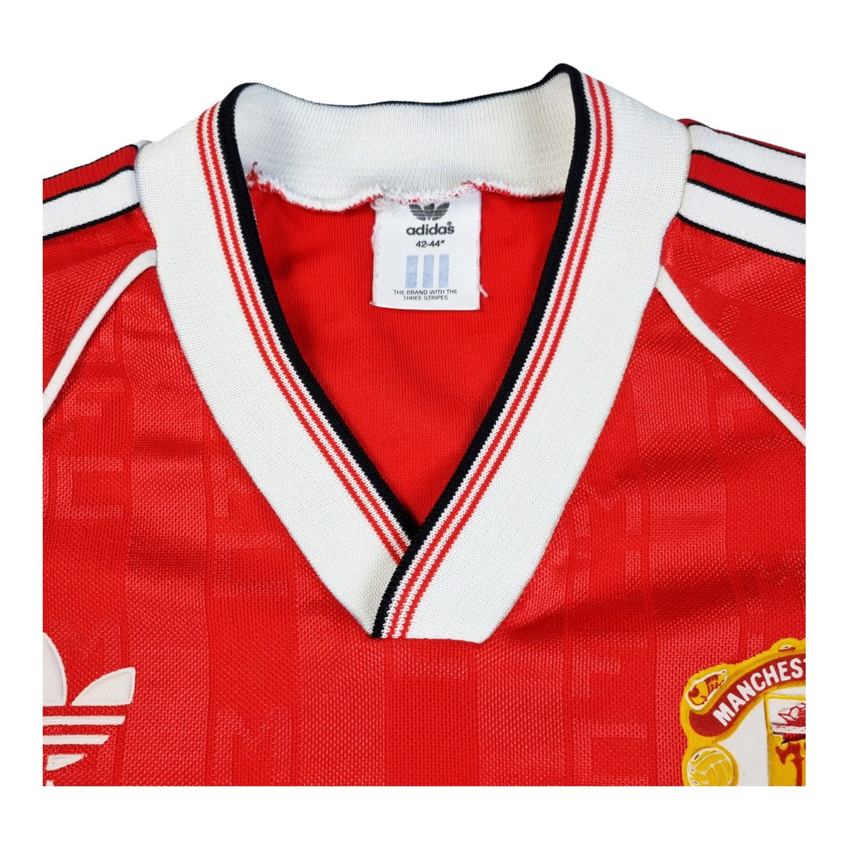 1988/90 Manchester United Home Football Shirt (L) Adidas