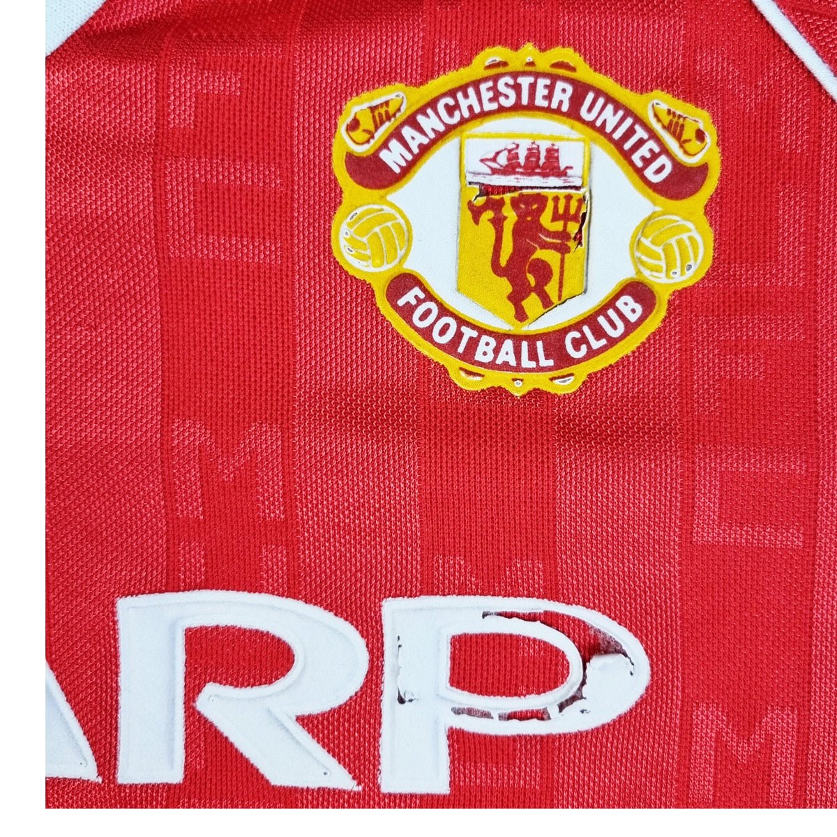 1988/90 Manchester United Home Football Shirt (L) Adidas