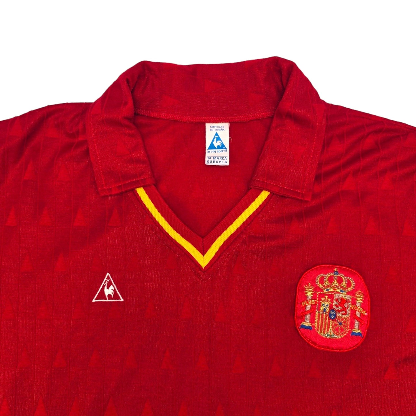 1988/90 Spain Home Football Shirt (L) Le Coq Sportif #16 (Match Issue)