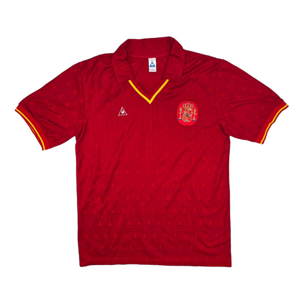1988/90 Spain Home Football Shirt (L) Le Coq Sportif #16 (Match Issue)