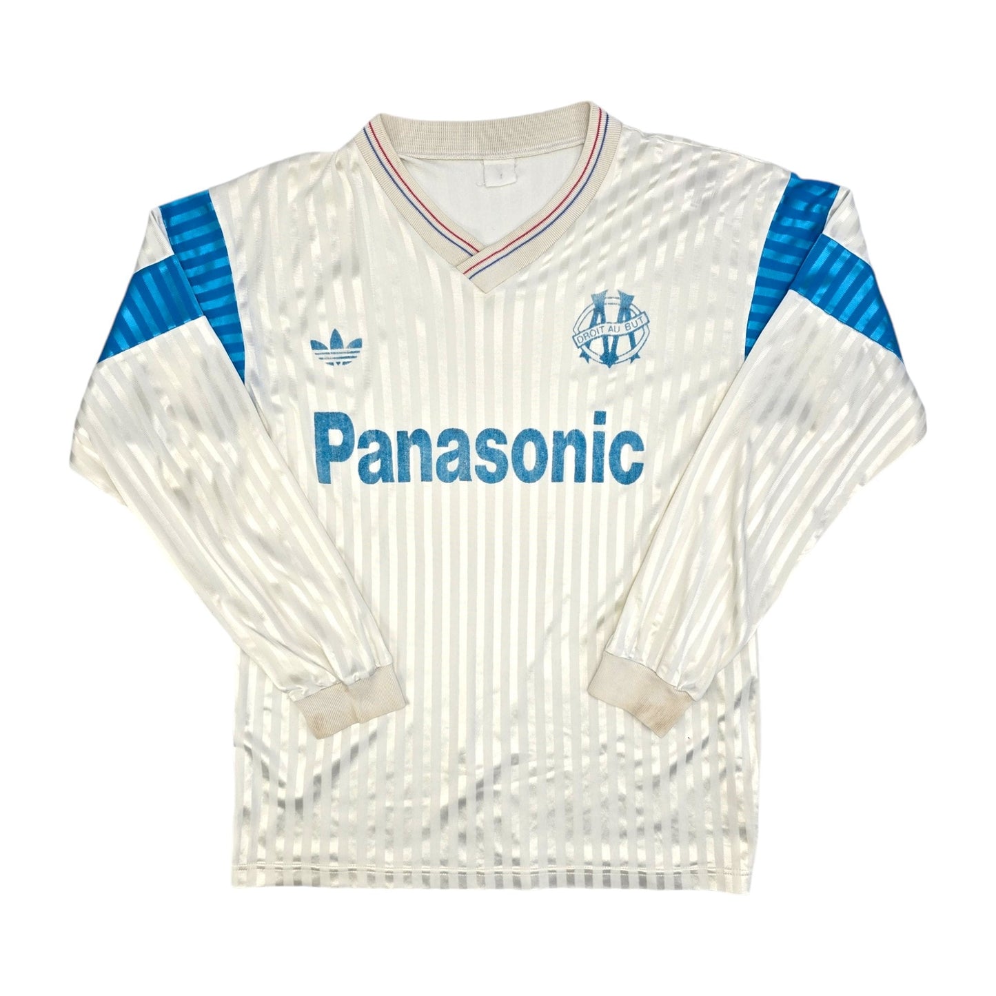 1989/90 Olympique Marseille Home Football Shirt (L) Adidas