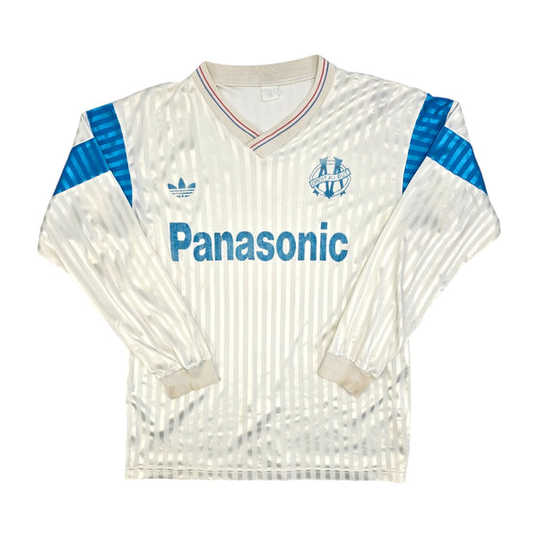 1989/90 Olympique Marseille Home Football Shirt (L) Adidas