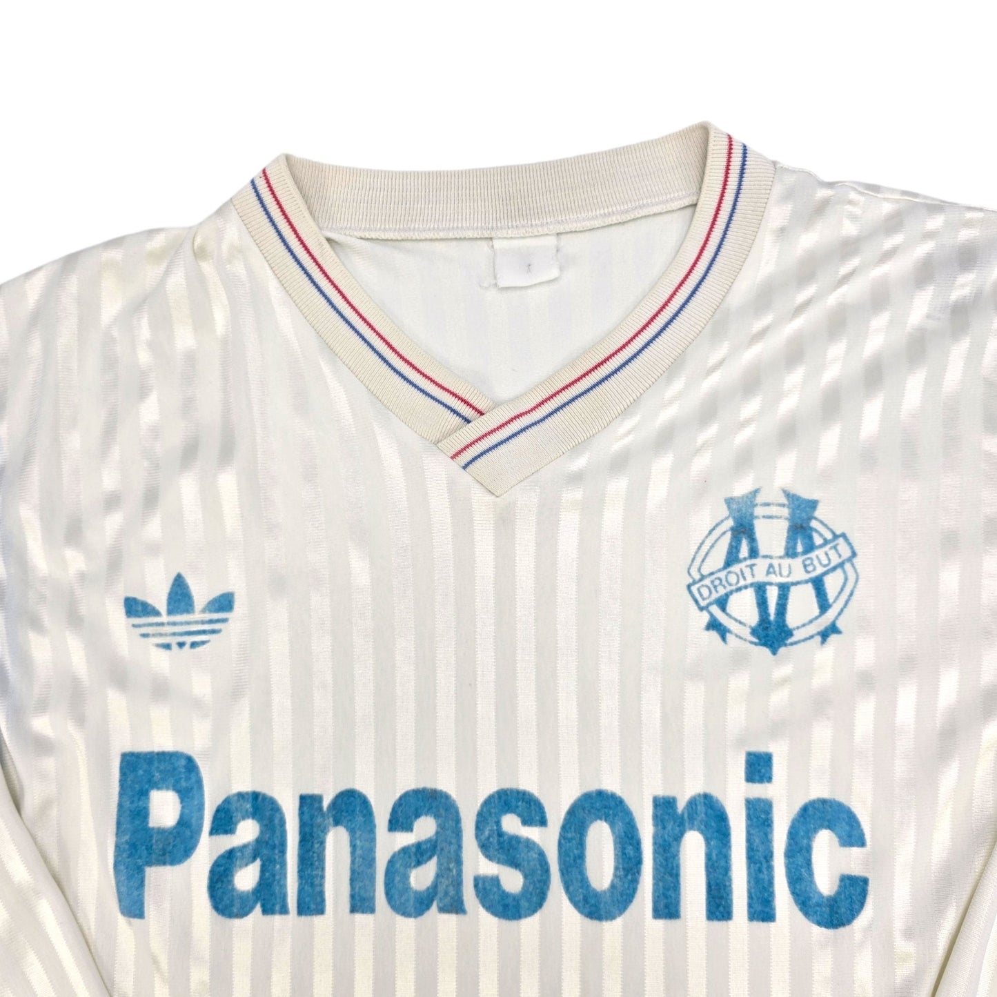 1989/90 Olympique Marseille Home Football Shirt (L) Adidas