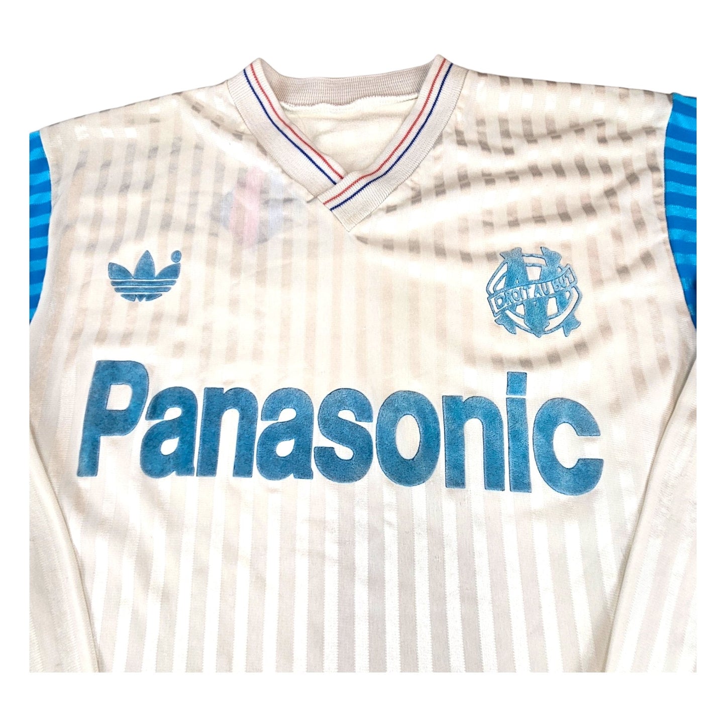 1989/90 Olympique Marseille Home Football Shirt (S) Adidas