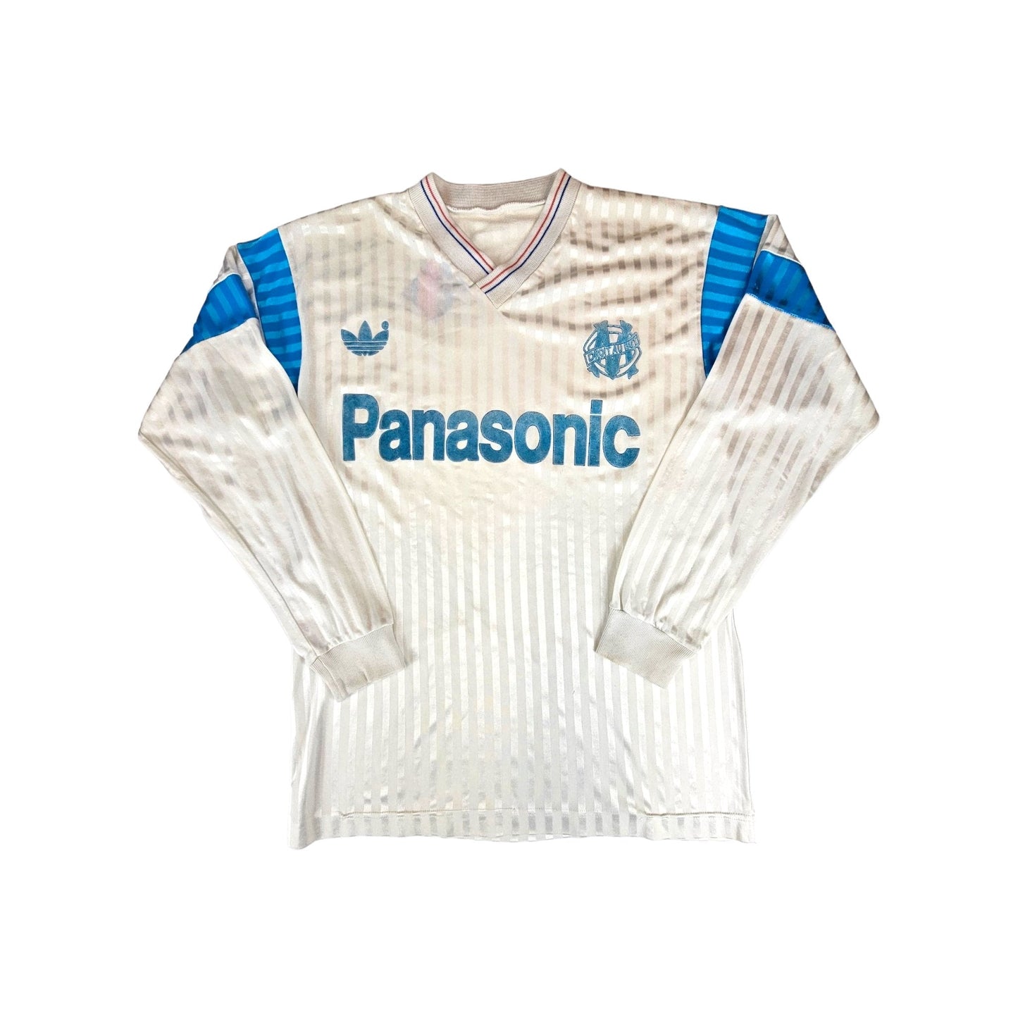 1989/90 Olympique Marseille Home Football Shirt (S) Adidas