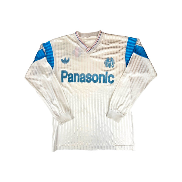 1989/90 Olympique Marseille Home Football Shirt (S) Adidas