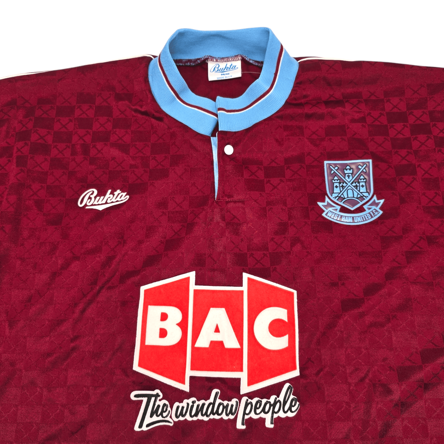 1989/91 West Ham United Home Football Shirt (M) Bukta
