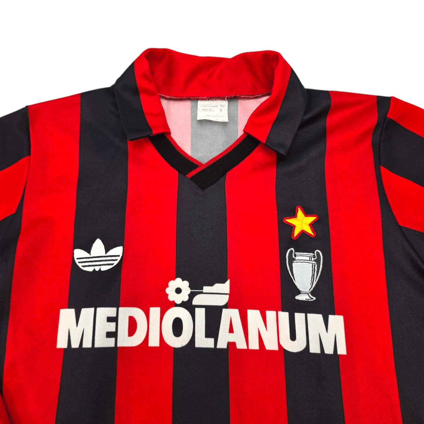 1990/91 AC Milan Home Football Shirt (S) Adidas #3 (Maldini)