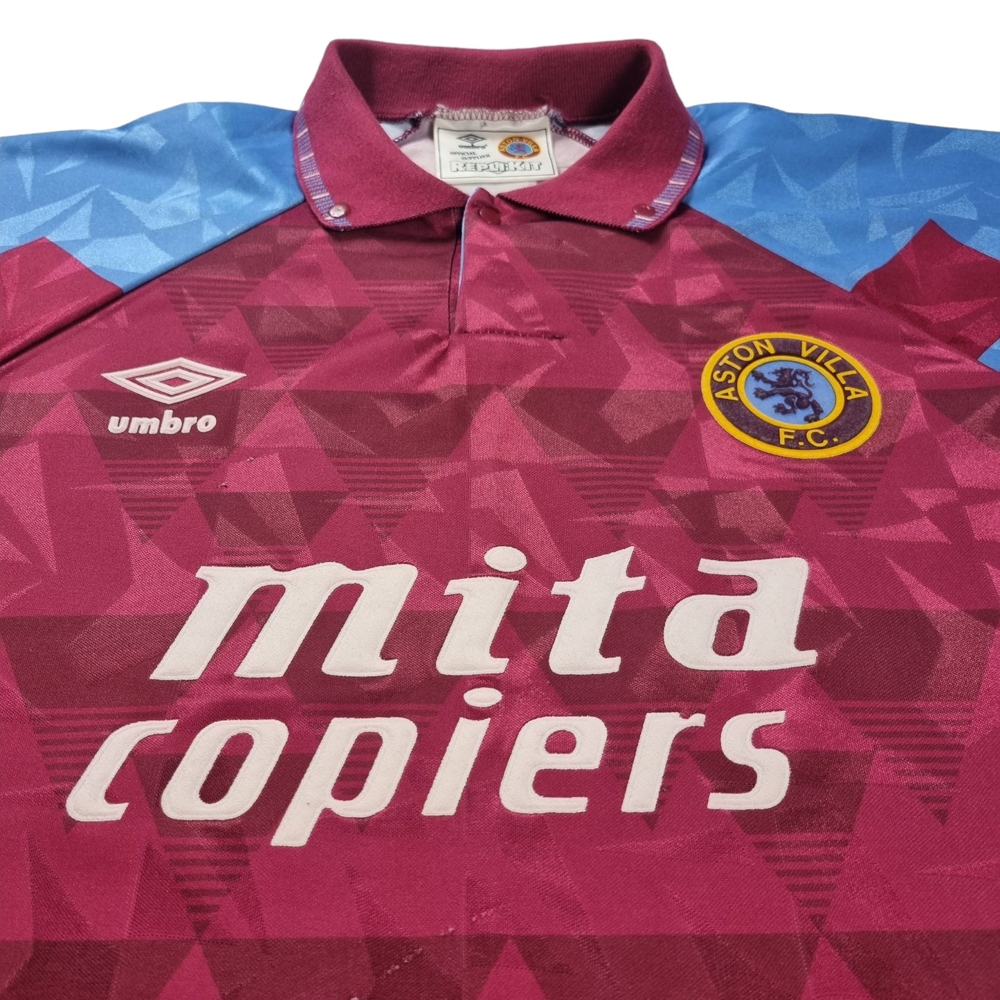 1990/91 Aston Villa Home Football Shirt (L) Umbro