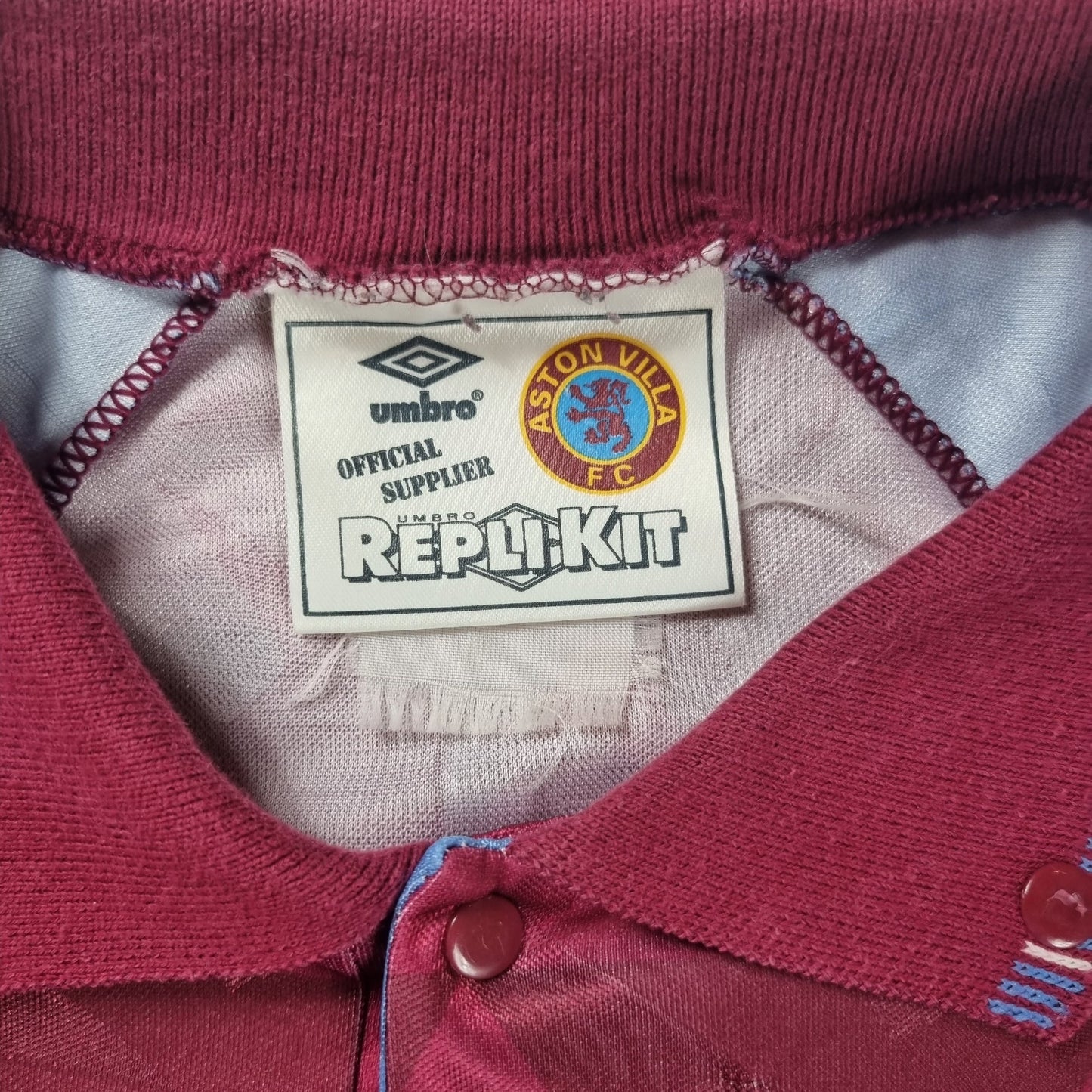 1990/91 Aston Villa Home Football Shirt (L) Umbro