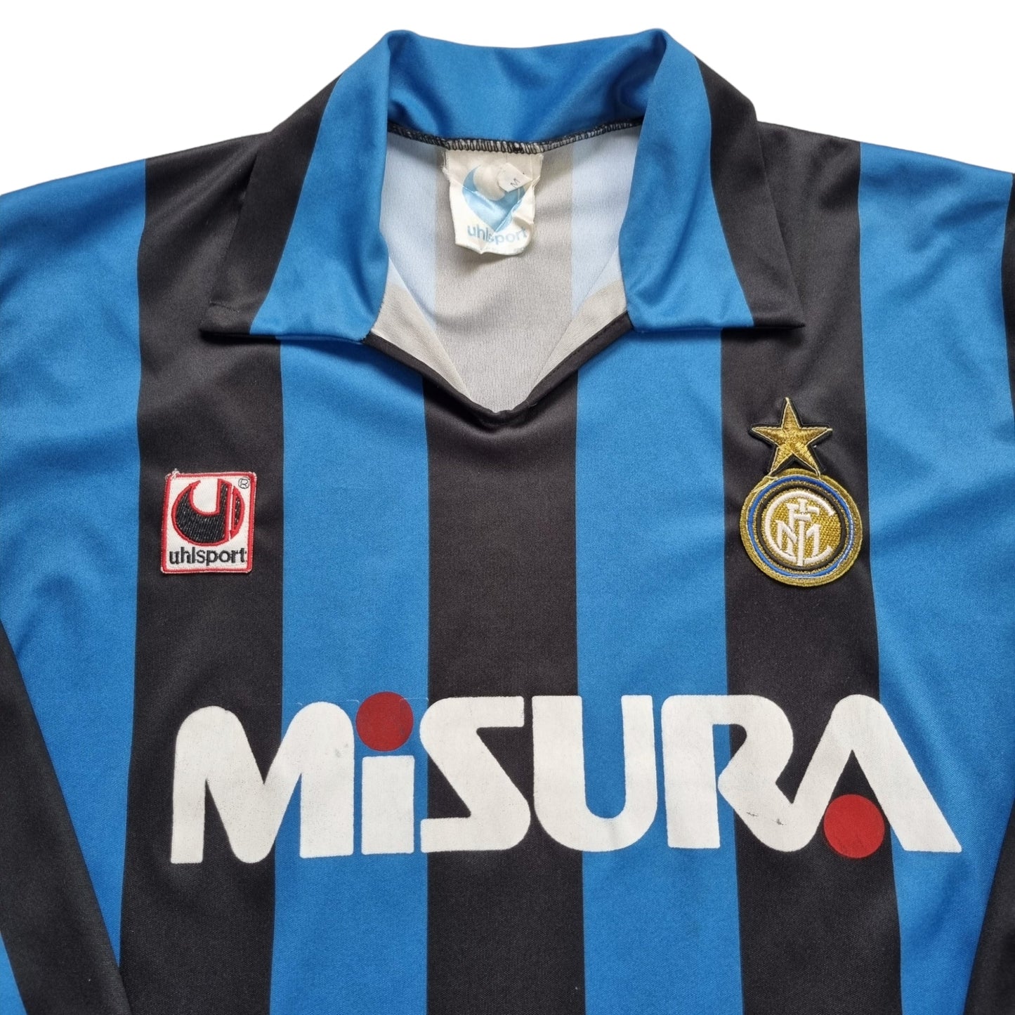 1990/91 Inter Milan Home Football Shirt (M) Uhlsport