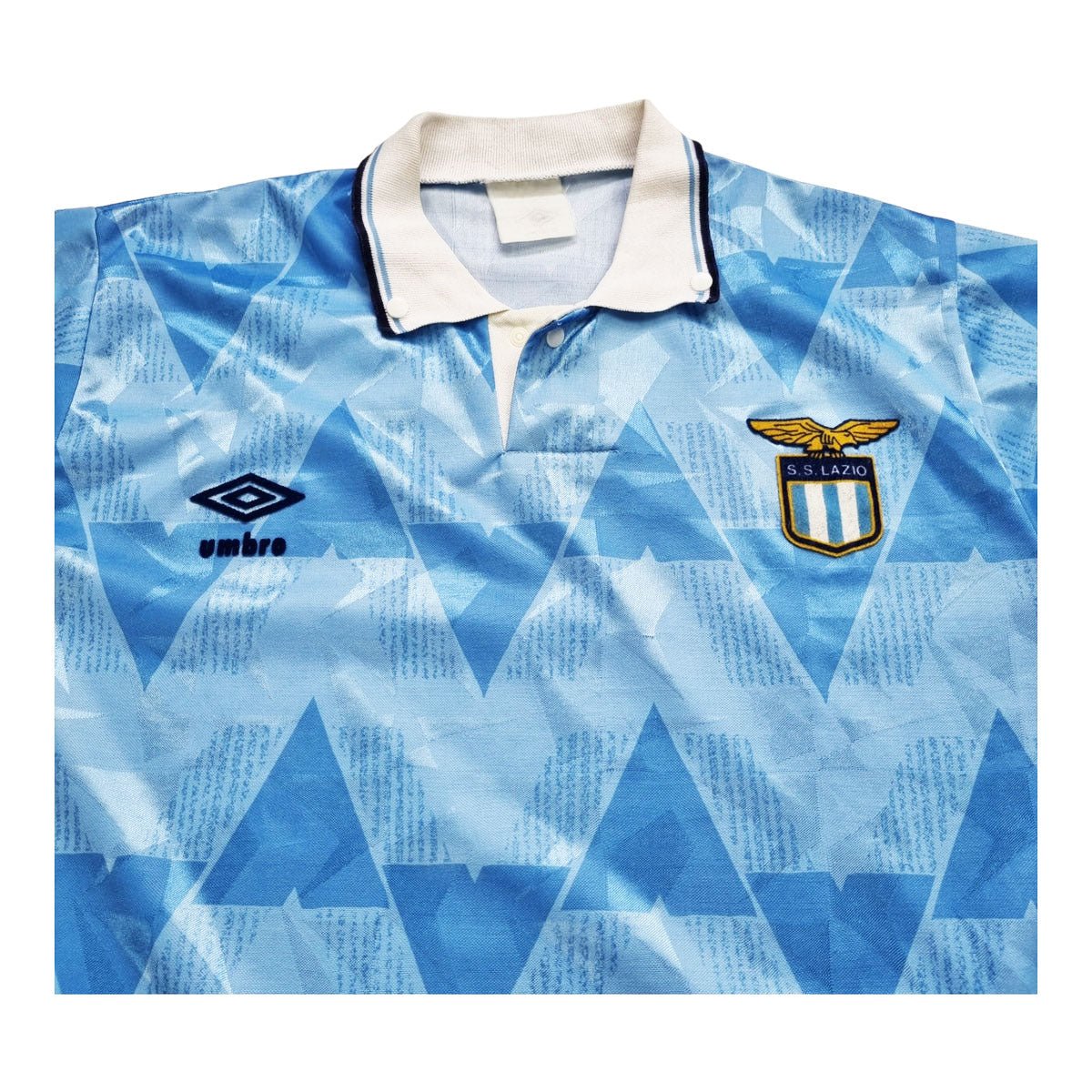 1990/91 Lazio Home Football Shirt (M) Umbro