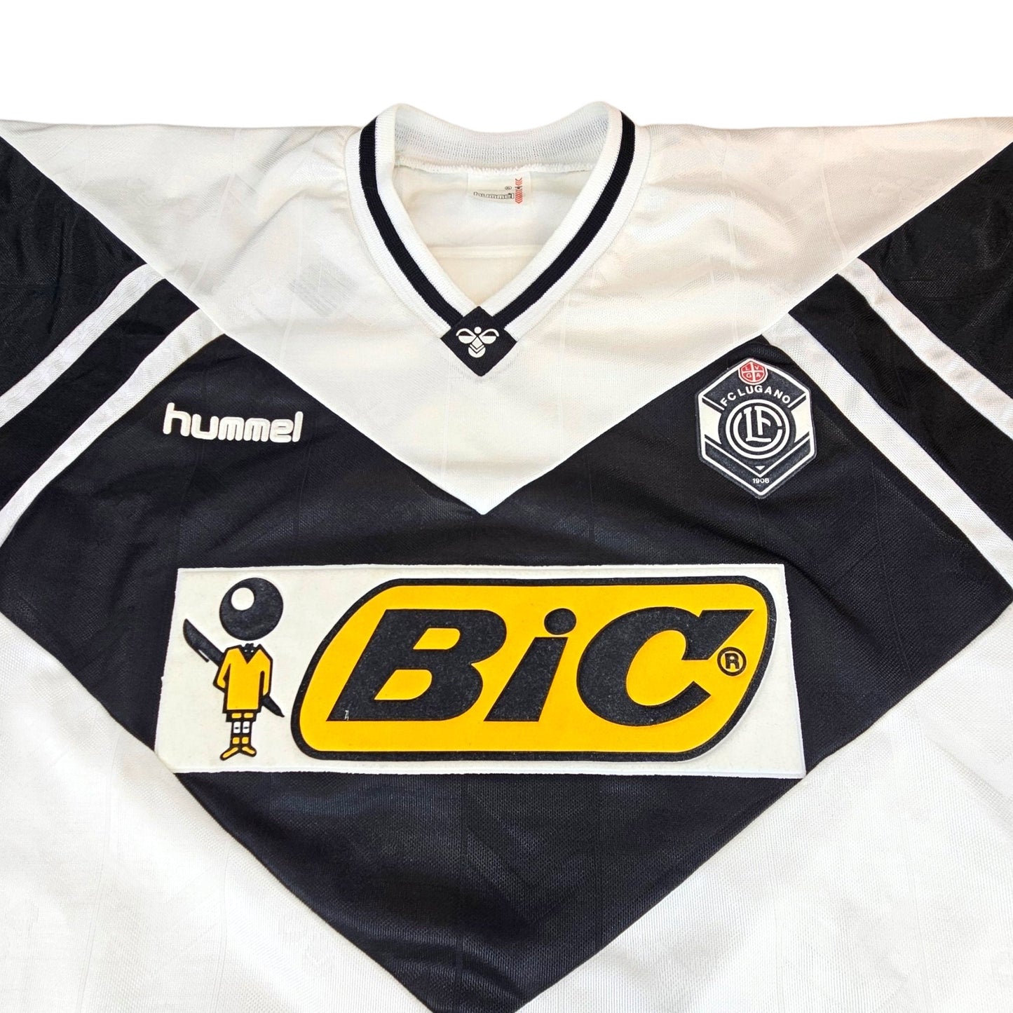 1990/91 Lugano Home Football Shirt (XL) Hummel