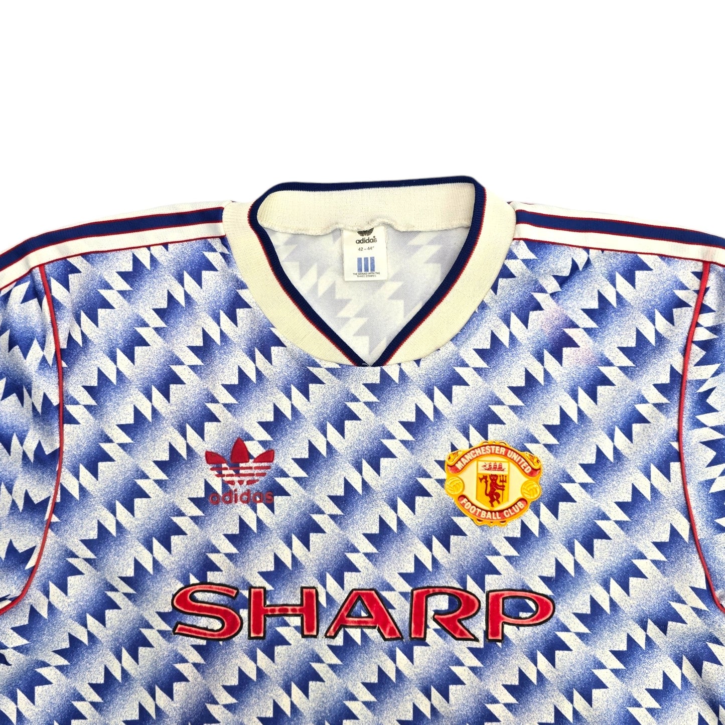 1990/91 Manchester United Away Football Shirt (L) Adidas