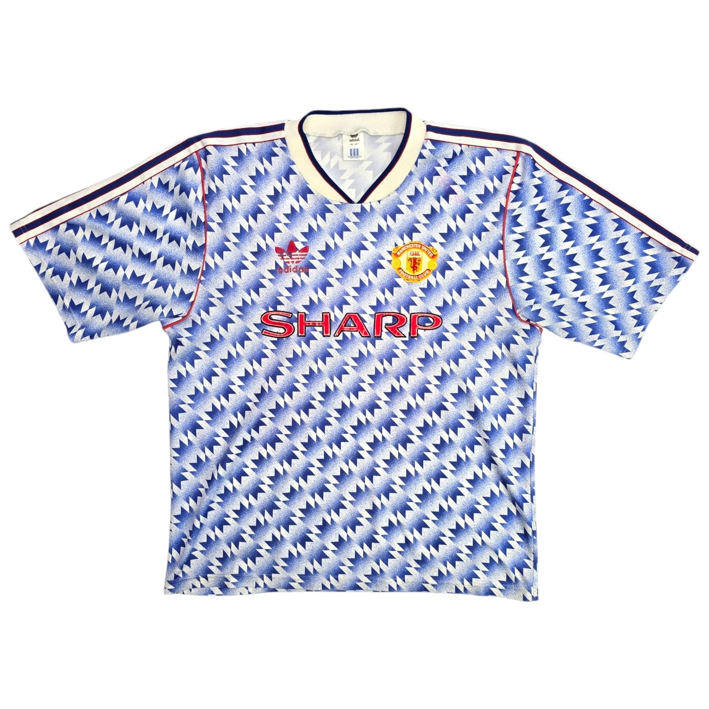 1990/91 Manchester United Away Football Shirt (L) Adidas