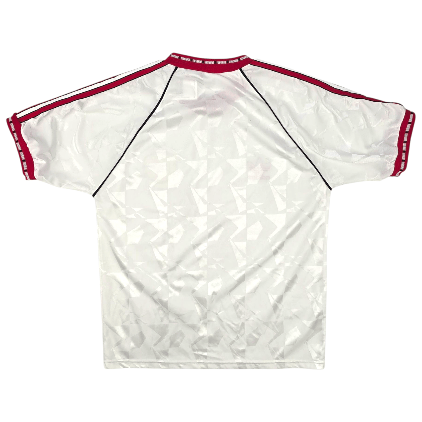1990/91 Manchester United European Cup Winners Football Shirt (L) Adidas (Signed: Denis Irwin)