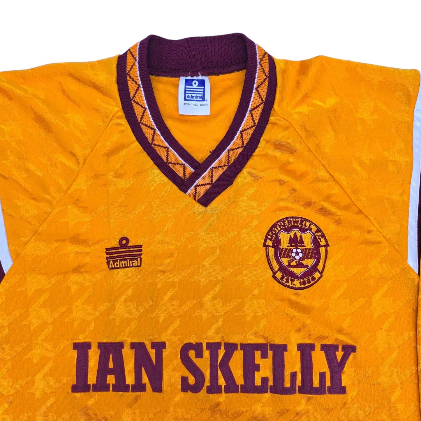 1990/91 Motherwell Home Football Shirt (L) Admiral #11 Cooper (Match Worn)