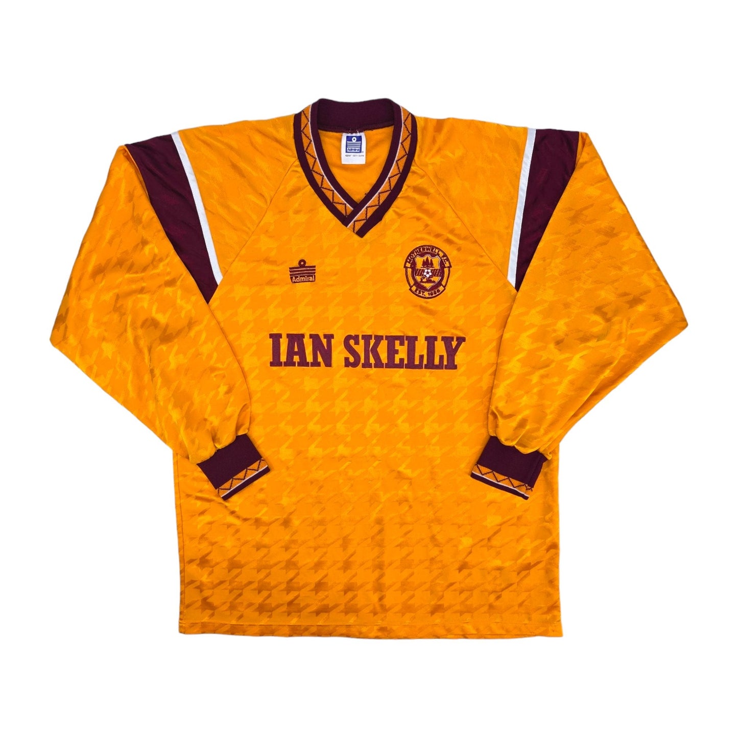 1990/91 Motherwell Home Football Shirt (L) Admiral #11 Cooper (Match Worn)