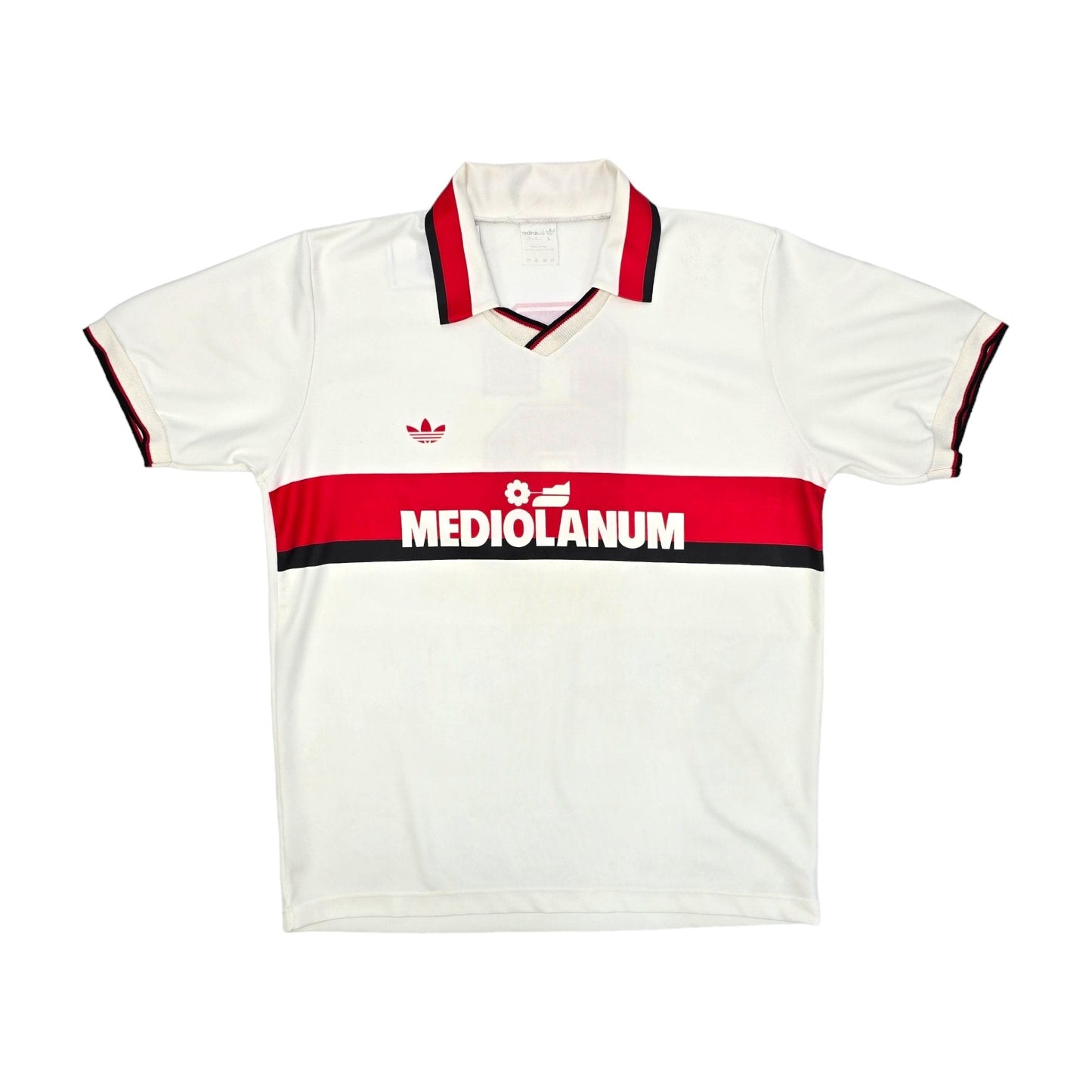 1990/92 AC Milan Away Football Shirt (M) Adidas #6 (Baresi)