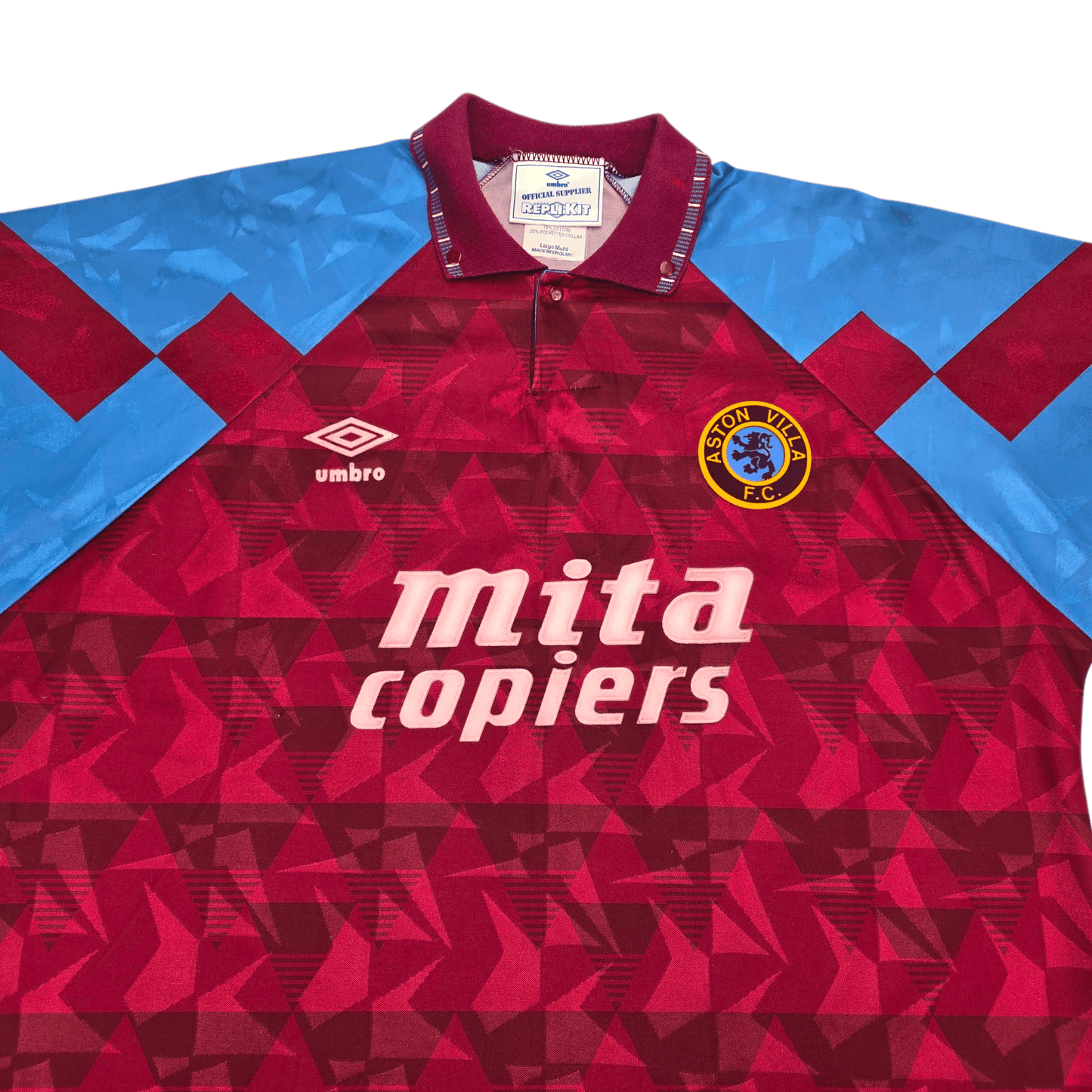 1990/92 Aston Villa Home Football Shirt (L) Umbro
