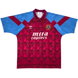 1990/92 Aston Villa Home Football Shirt (L) Umbro