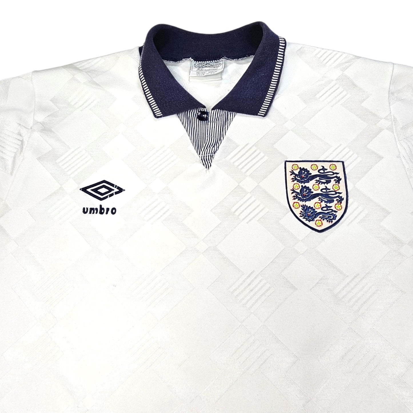 1990/92 England Home Football Shirt (M) Umbro