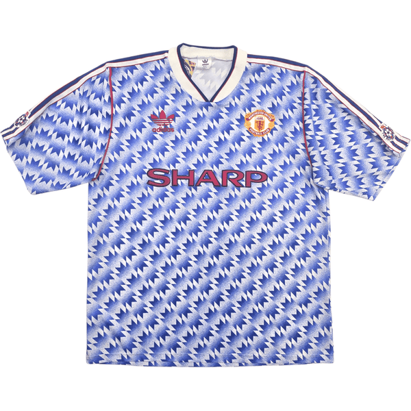 1990/92 Manchester United Away Football Shirt (L) Adidas