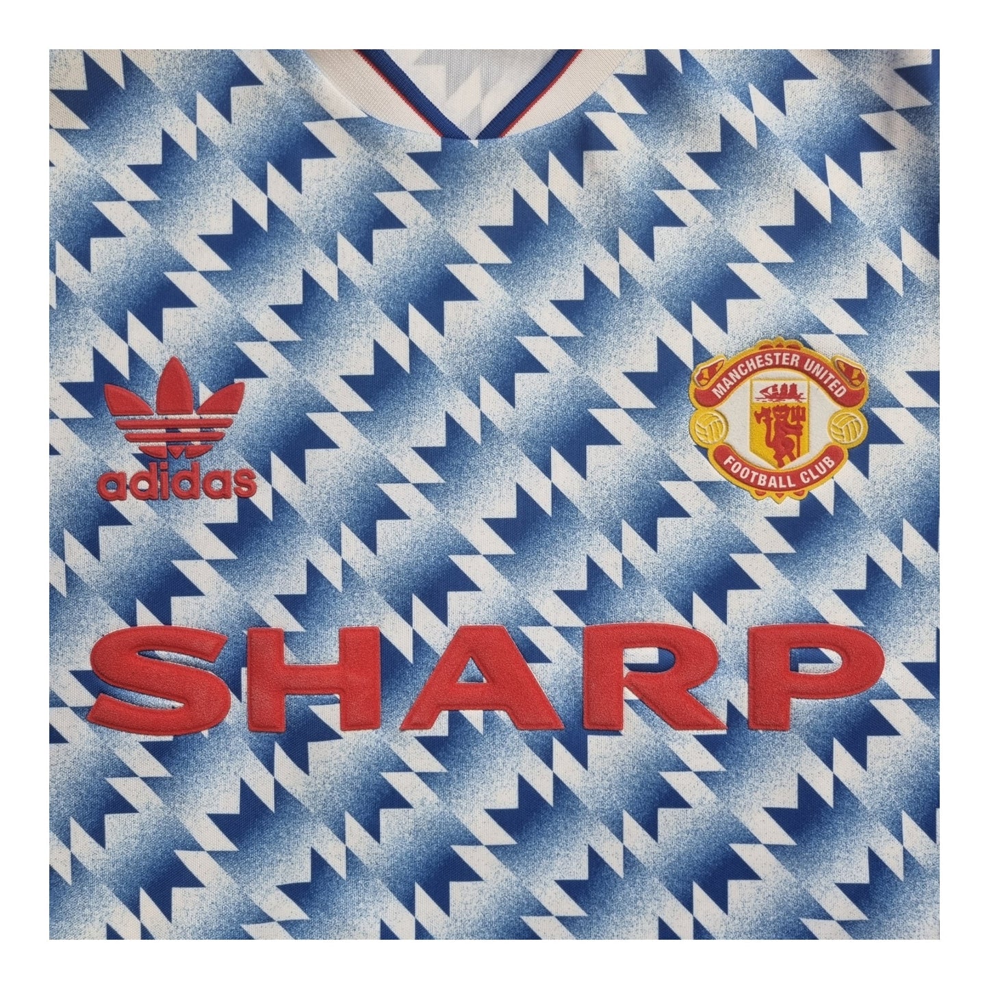 1990/92 Manchester United Away Football Shirt (M) Adidas Originals #11