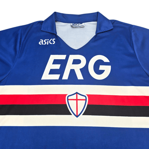 1990/92 Sampdoria Home Football Shirt (XL) Asics