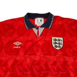 1990/93 England Away Football Shirt (L) Umbro