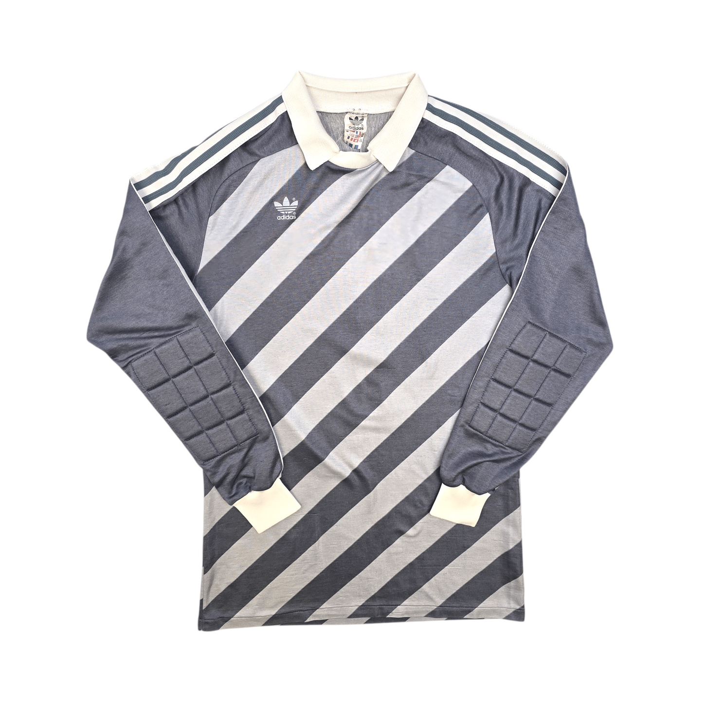1990s Template Goal Keeper Football Shirt (L) Adidas #1 (Grey)