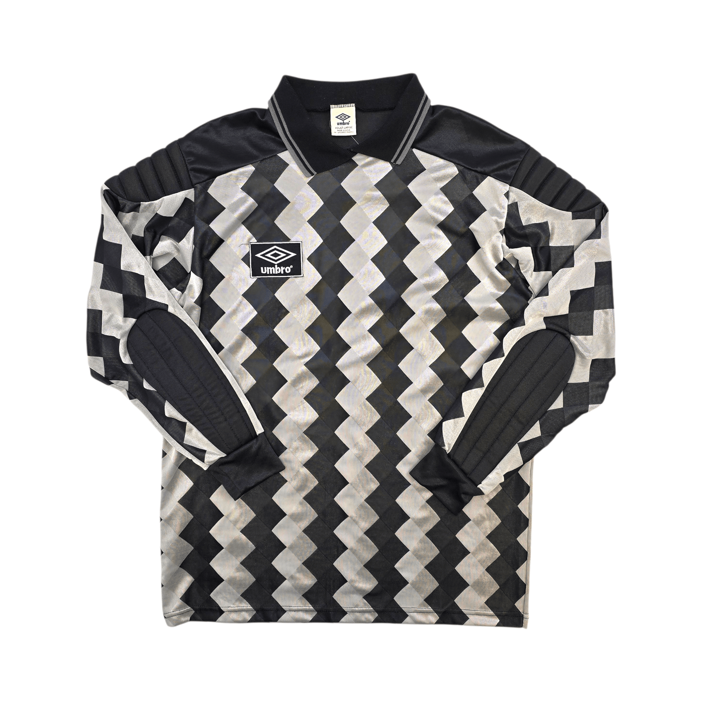 1990s Template Goal Keeper Football Shirt (L) Umbro (Grey/Black)