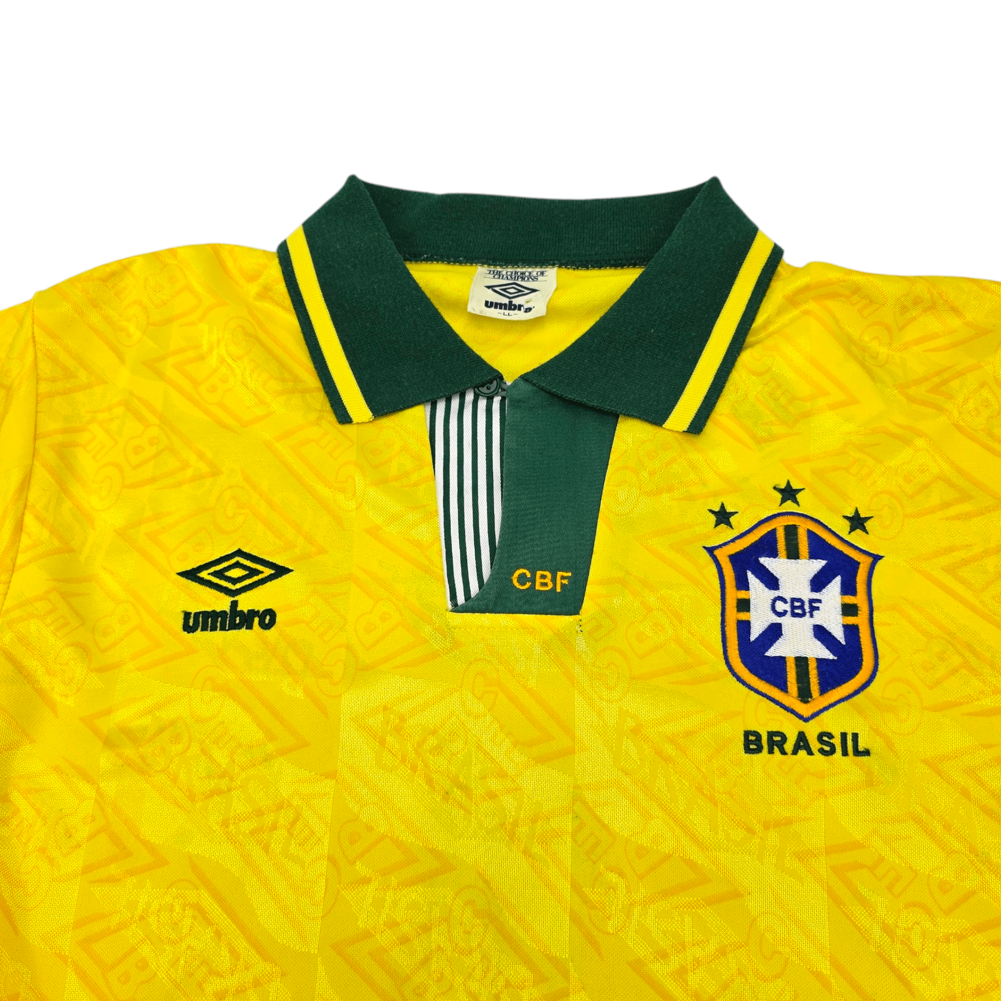 1991/92 Brazil Home Football Shirt (L) Umbro – Showboat