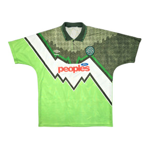 1991/92 Celtic Away Football Shirt (L) Umbro