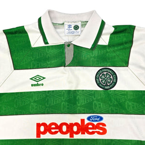 1991/92 Celtic Home Football Shirt (XL) Umbro
