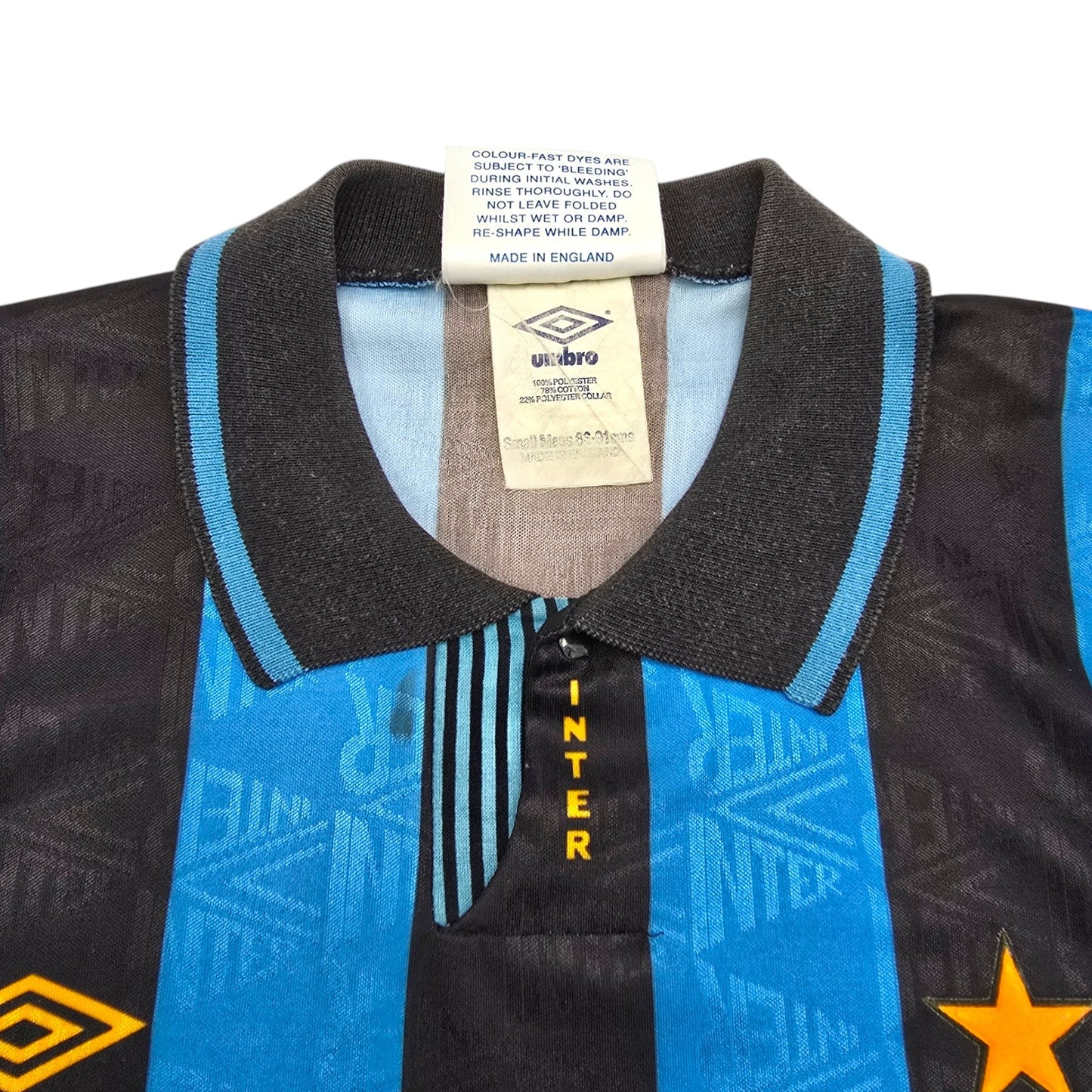 1991/92 Inter Milan Home Football Shirt (S) Umbro