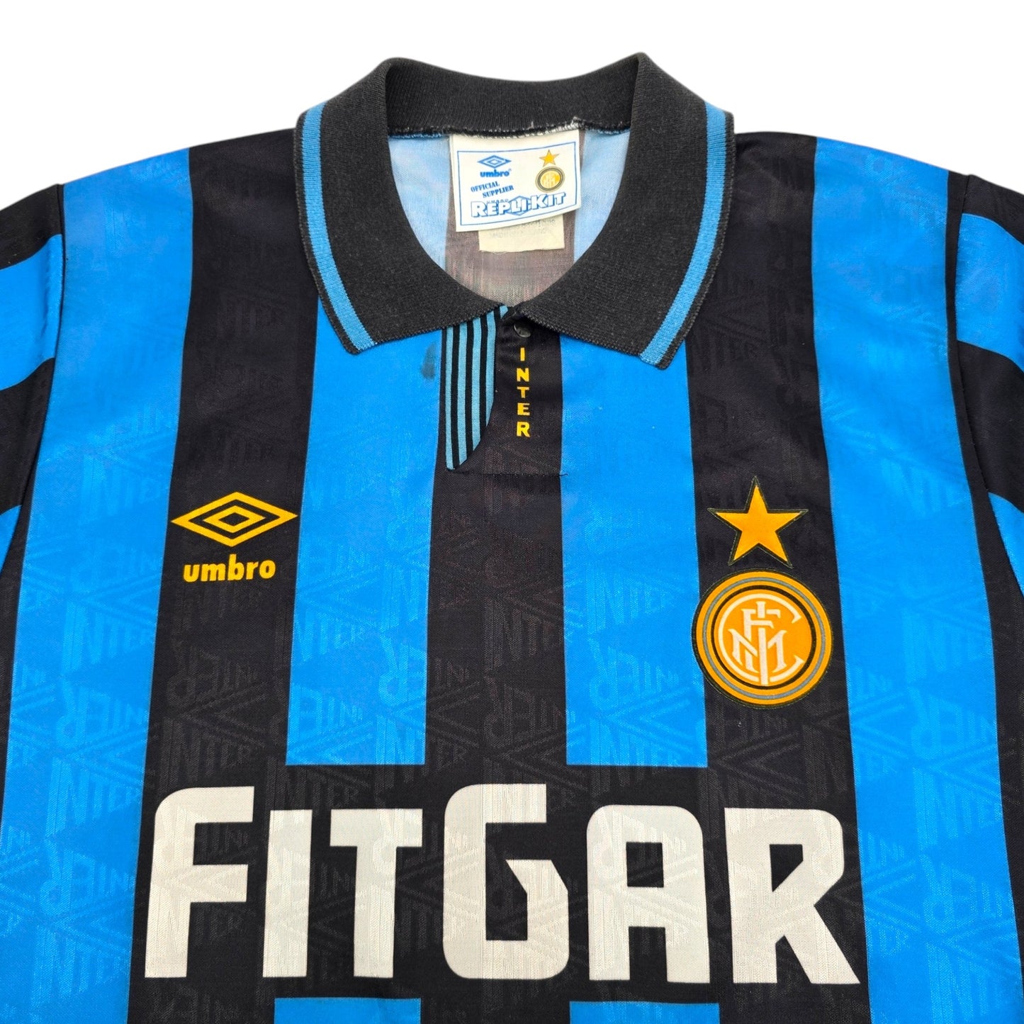 1991/92 Inter Milan Home Football Shirt (S) Umbro