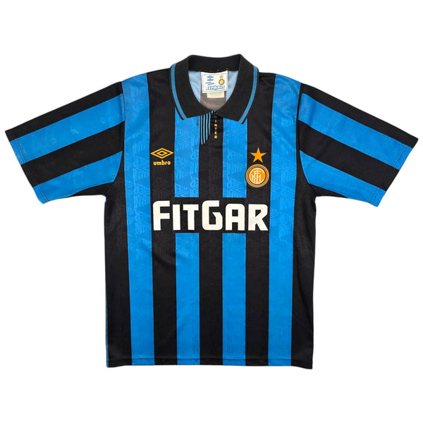 1991/92 Inter Milan Home Football Shirt (S) Umbro