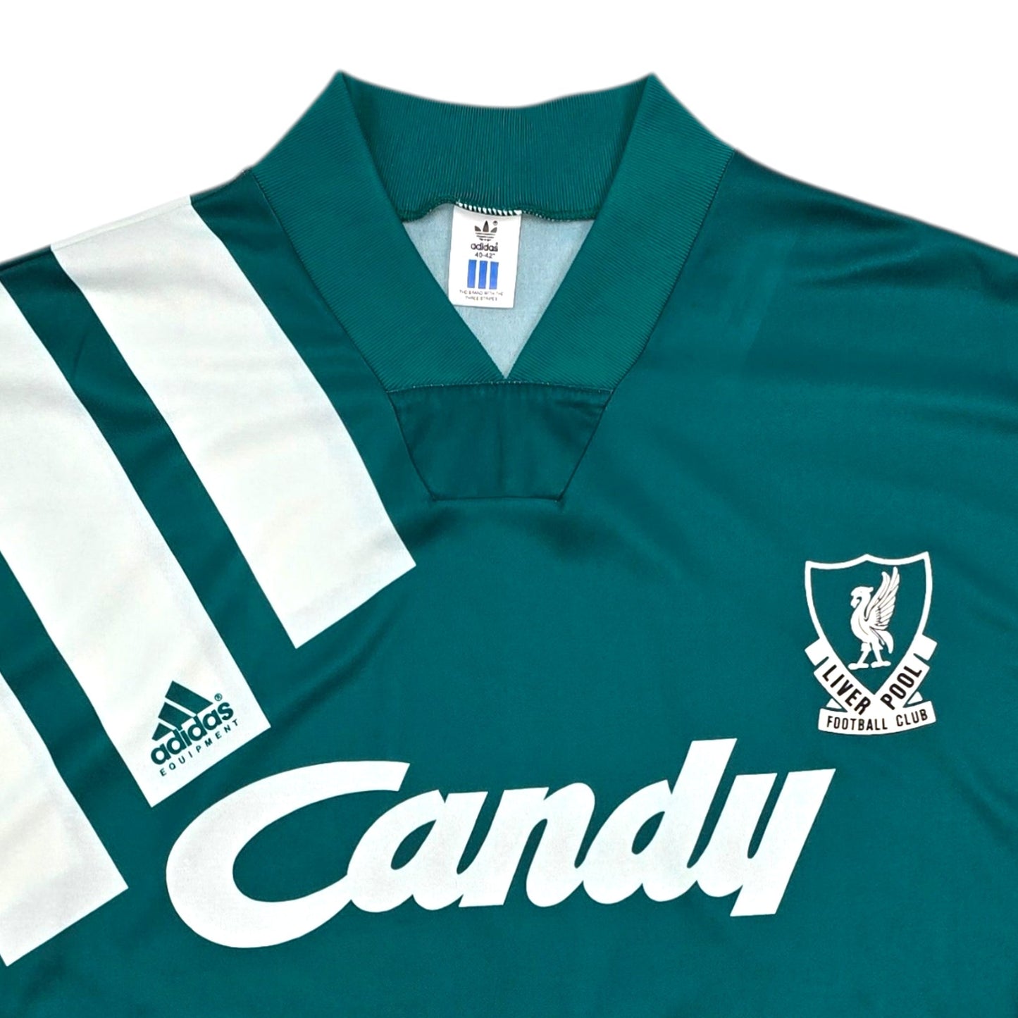 1991/92 Liverpool Away Football Shirt (L) Adidas