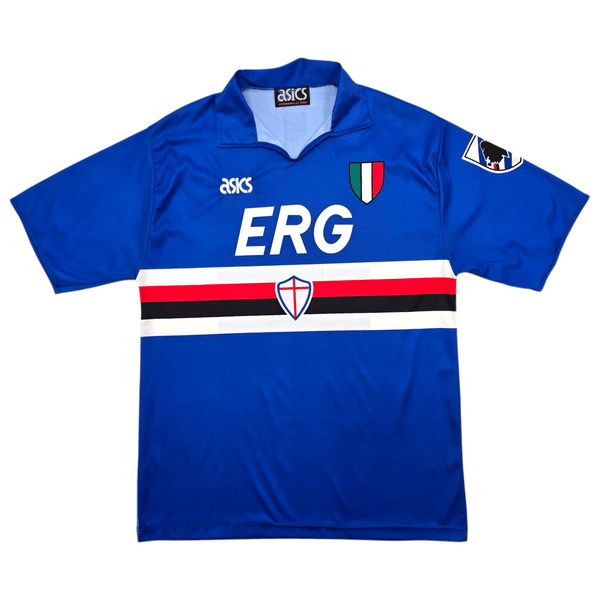 1991/92 Sampdoria Home Football Shirt (XL) Asics