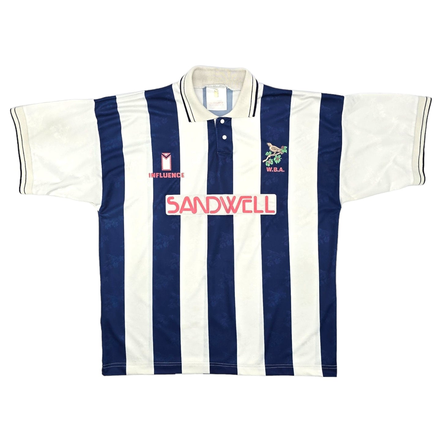 1991/92 West Bromwich Albion Home Football Shirt (XL) Influence