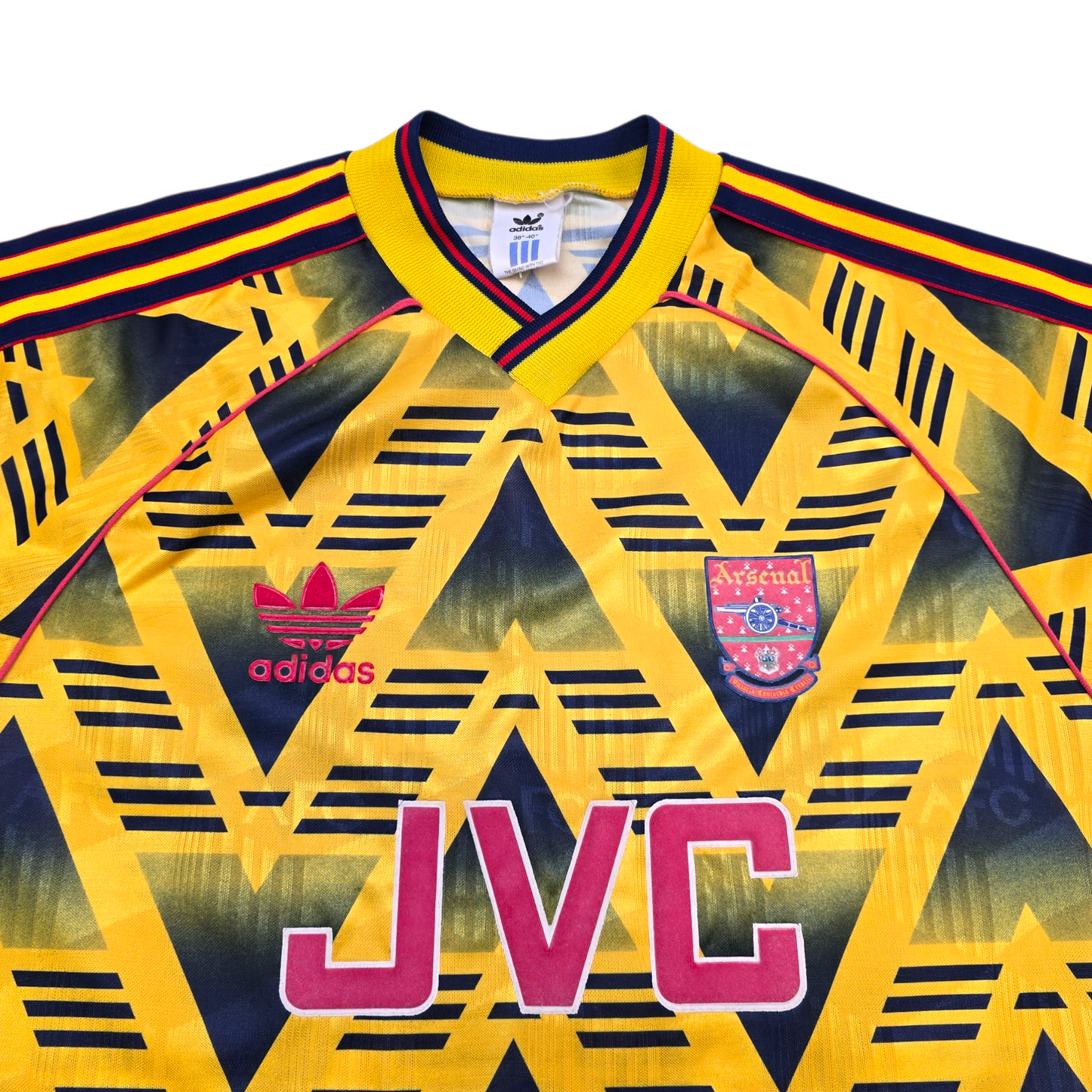 1991/93 Arsenal Away Football Shirt (M) Adidas