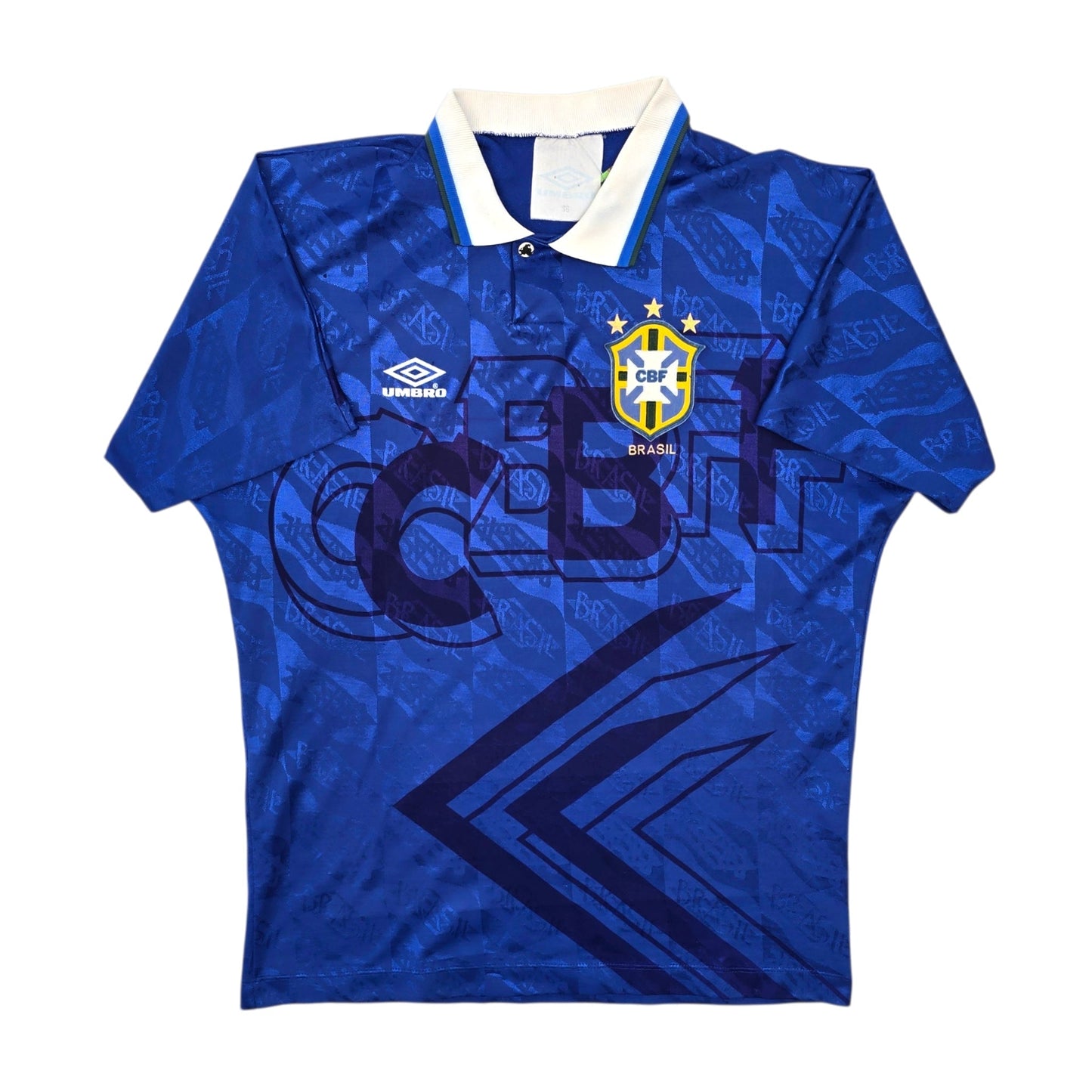1991/93 Brazil Away Football Shirt (M) Umbro