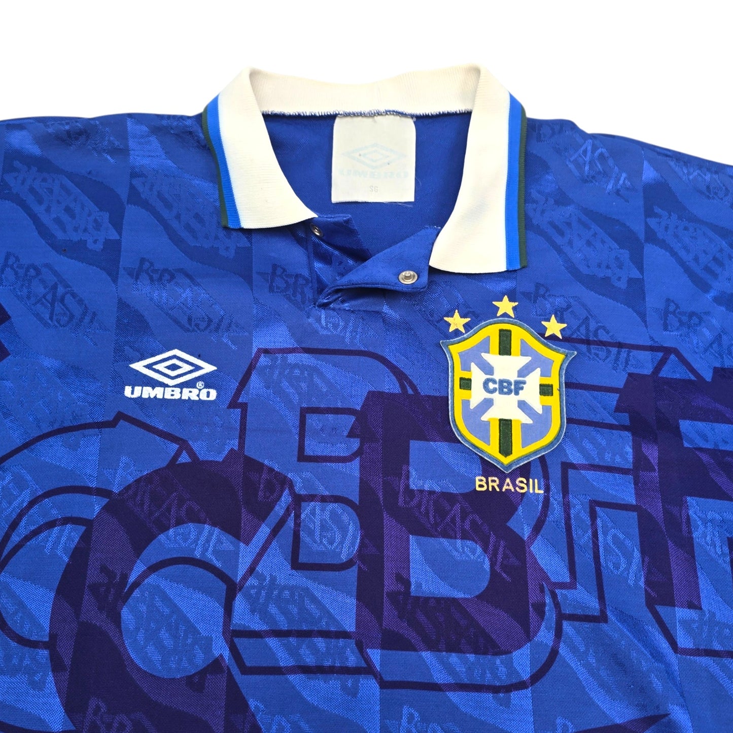 1991/93 Brazil Away Football Shirt (M) Umbro